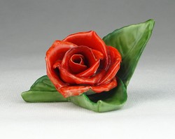0Q213 Régi Herendi porcelán piros rózsa 1942
