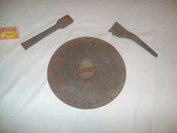 Old sparhelt, stove hoop and ingredient tools