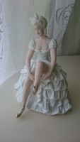 Saubach Kunst porcelán balerina. Hibátlan. 16 cm 