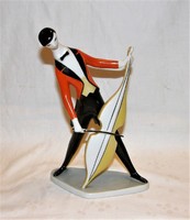 Art Deco Csellós Zsolnay Porcelán Figura