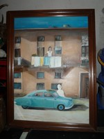 Olaj-faros festmény " Kubai romantika " 