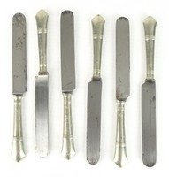 0S848 Régi Berndorf alpakka kés készlet 6 darab