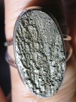 925 ezüst gyűrű, 19,5/61,2 mm pirittel