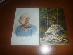 2db Ferenc József képeslap egyben eladó!
