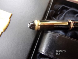 Montblanc jubileumi töltőtoll gyémánttal díszdobozban+ bőr tolltartó