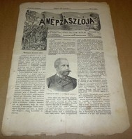 A Nép Zászlója 1889 szeptember 5., régi, antik újság, politika, korabeli hírek, XIX. század, hetilap