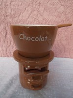 Kályha alakú  kávé melegen tartó kerámia - vagy párologtató 2,5 dl 15 x 14 cm