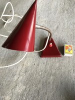 Retro Piros - Vörös Fém Loft Asztali Lámpa , Olvasólámpa , Tölcsér Lámpa