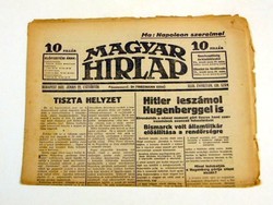 1933 június 22  /  MAGYAR HIRLAP  /  RÉGI EREDETI ÚJSÁG Szs.:  7148