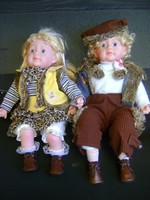 Jancsi és Juliska  korabeli ruhákban álomszépek 50-60 cm cca