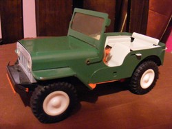 Retro Ites dzsip Jeep Willys lendkerekes lemez játék autó