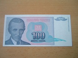 JUGOSZLÁVIA 100 DINÁR 1994 NIKOLA TESLA