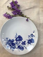 Kék rózsás Zsolnay tányér 