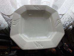 Antique thick-walled heavy white h & c chodau serving bowl - deep bowl