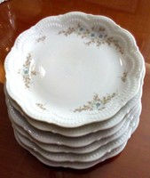 6 db süteményes porcelán tányér, Bavaria Schirnding