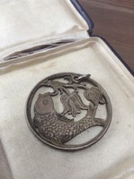 Antik pénzből készített kézműves medál