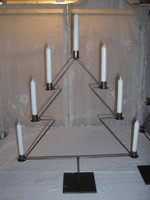 Metal - candle holder 60 x 50 cm custom-made - base thick - heavy safe - can not eld