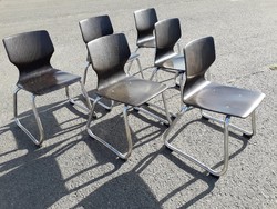 SKANDINÁV Mid Century  ADAM STEGNER DESIGN  for FLÖTOTTO, 1960-as évek 6db gyermek szék