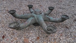 Antik bronz gyertyatartó vagy lámpatest