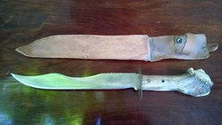 Hunting axe-hunting knife--evicerer-or other...+Leather case 43 cm