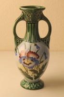 Art Deco kétfülű kerámia váza, Gustav Bihl, 1920-as évek