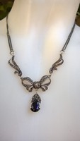 Wonderful silver collie-necklace-necklace with blue amethyst-also as a gift!