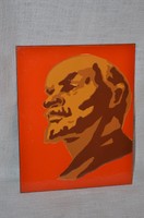 Zománcos Lenin kép
