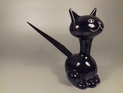 RITKA íróasztal dísz GOEBEL porcelán levélbontó fekete cica macska 1962- ből