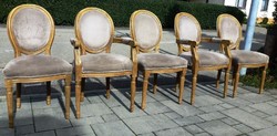 XVI.Lajos 3db szék és 2 karosszék
