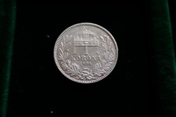 Nagyon szép ezüst 1 Korona, 1894 KB.