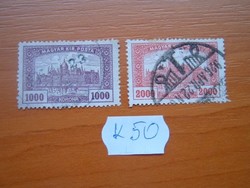 1000 + 2000 KORONA 1920 PARLAMENT 2 DB K50