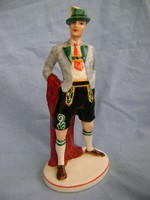 Turn of the century antique faience majolica in Dresden? Figure in showcase condition