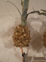 Karácsonyfadísz - 30 cm -  Ananász - gumi 30 x 8 cm gyümölcstálra - kosárra rendkívül dekoratív