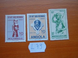 MOZAMBIK,ANGOLA,MADAGASZKÁR VEGYES 3 DB L79