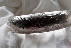 Elegant Hollow Silver Women's Bracelet with Safety Chain