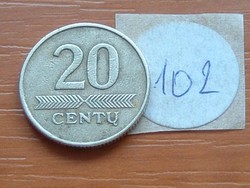 LITVÁNIA 20 CENTU 1998 102.
