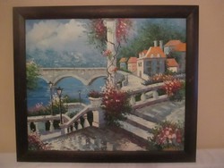 Prága olajfestmény.60 x 50 cm