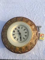 Antik Porcelán - Kerámia Falióra mechanikus szerkezetű óra + kulcs