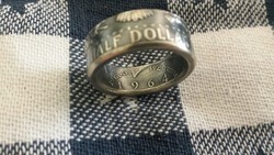 Kennedy Half Dollar-ezüst gyűrű
