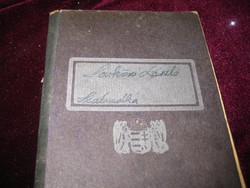 Munka könyv  1944 ből   . A Szabadkai Ipartestület  1885. stemplijével