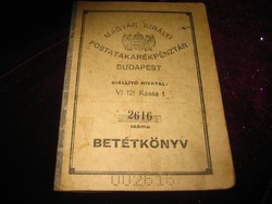 Magyar  Királyi Posta Takarék Pénztár,  Kassa  ,betétkönyv 1941 ből 