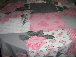 Vintage csodaszép rózsás patchwork mintás ágynemű garnitúra