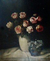 Murin Vilmos: Csendélet rózsákkal