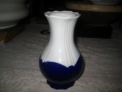 Zsolnay blue-white vase 10 x 12 cm
