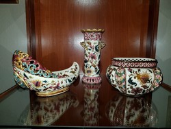 Zsolnay perzsa mintás  kaspó + váza + kínáló kollekció 