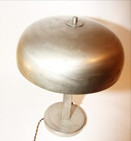 Art Deco silver-plated metal lamp