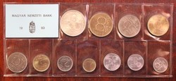 1993. 10f-200Ft  érmés forgalmi sor lezárt fóliatokban 