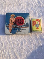 Lucky Strike Régi cigarettás Magyar pléh doboz - Amerikai életérzés