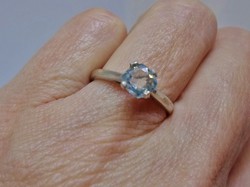 Szépséges valódi  0,7ct  Moissanite gyémántos ezüstgyűrű akció!!