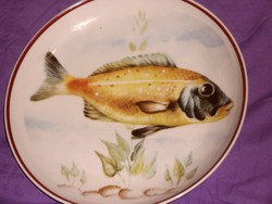 Hollóházi  egyedi halas tányér falidísz is